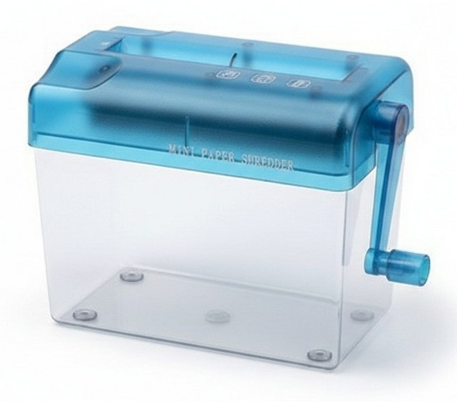 르모아 가정용 수동 A6 종이 세절기 수동 파쇄기, 블루, A6 세절기