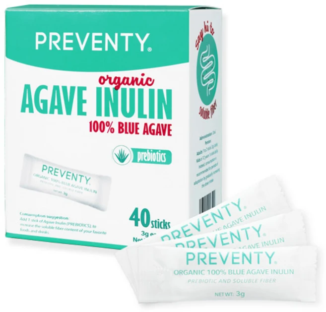 프리벤티 정품 아가베 이눌린 100% 프리바이오틱스 유산균_멕시코 직수입 신이 내린 선물 천연 유산균 유기농인증, 1박스, 3g - 쿠팡