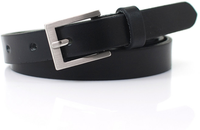 닐슨 여성용 슬림형 가죽 벨트 큐브 실버 (NO.WC007) 브라운