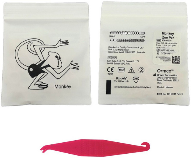 e75 치아교정고무줄 교정기 고무줄 1봉지 의료기기 허가 제품, 원숭이(9.35mm), 1개