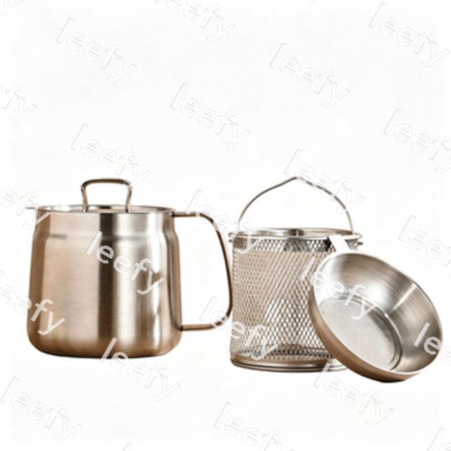 업그레이드 스텐 케틀팟+필터+바스켓 세트 다용도 인덕션 올스텐 케틀팟 튀김망 필터망 세트, 1개, 2000ml, 2000ml × 스테인레스 스틸 색상 × 1개