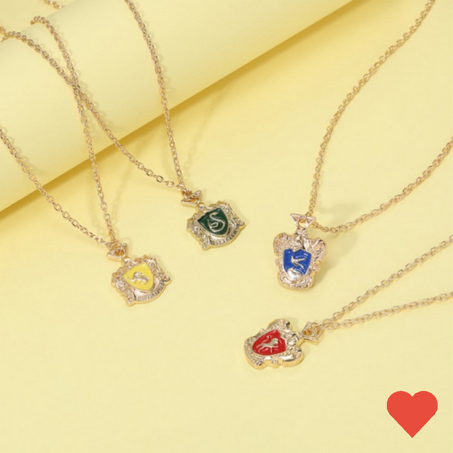 패션목걸이 굿즈 악세사리 슬리데린 선물 후플푸프 그리핀도르, 그린, 1개