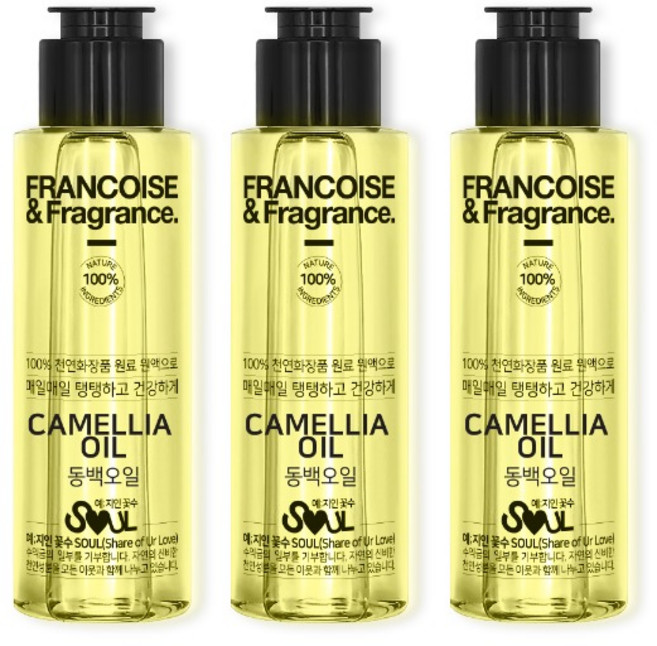 프랑스와즈 동백오일, 100ml, 3개