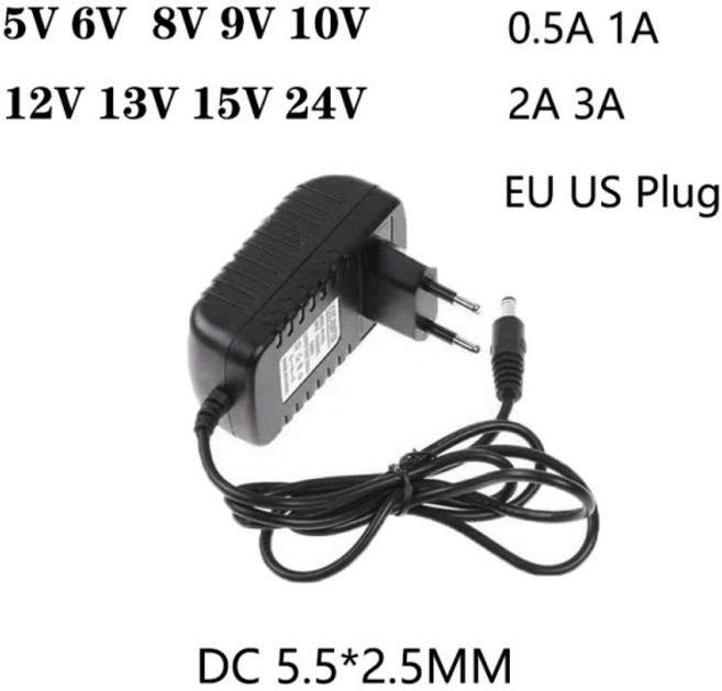 AC DC 5V 9V 12V 전원 공급 장치 110V 220V에서 6V 8V 13V 15V 24V 1A 2A 3A 범용 어댑터 EU형 LED 스트립, 02 Only US Plug, 04 8V1A, 1개