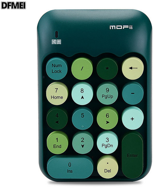 DFMEI 摩天手X910無線數字鍵盤外接財務用密碼數字小鍵盤, BSUN TOY, 如圖, 墨綠色