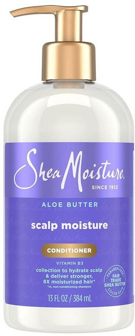 SheaMoisture 두피 모이스처 컨디셔너 알로에 버터 & 비타민 B3 보습 모발 공정 무역용 황산염 프리 368.5g(13온스)