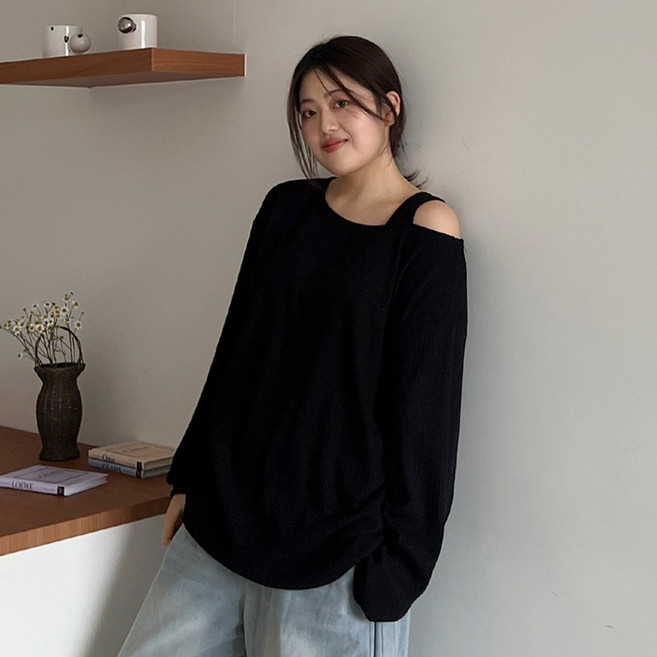 [FW올핏신상+/3XL] 77모델착용/여리핏 숄더 트임 니트 2color