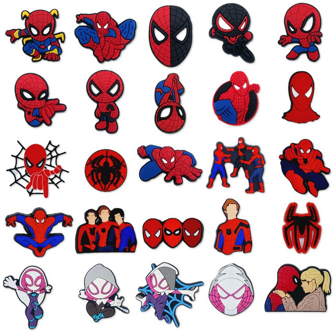 젤리포크 스파이더맨 거미 인간 마블 어벤져스 파츠 참 신발 악세사리 실내화 꾸미기