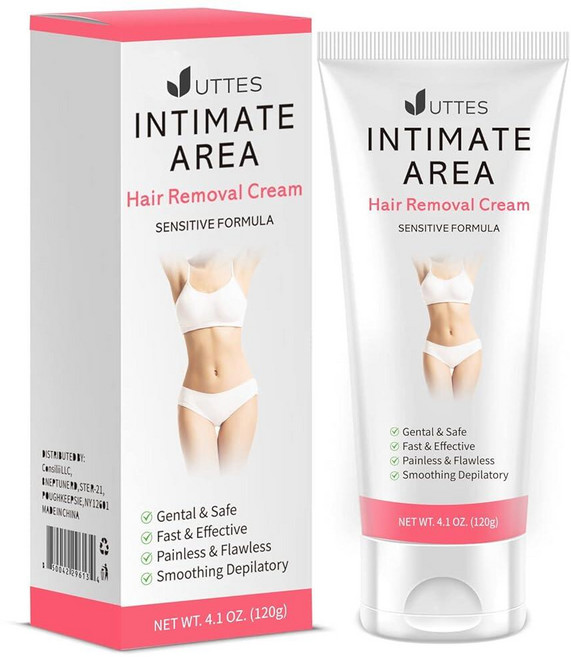 여성용 Intimate/Private 제모 크림 겨드랑이 개인 부품 및 비키니 부위의 원치 않는 모발용 통증 없는 완벽한 제모 크림 모든 피부 타입에 적합한 민감한 포, 여성용 Intimate/Private 제모 크림, 겨드