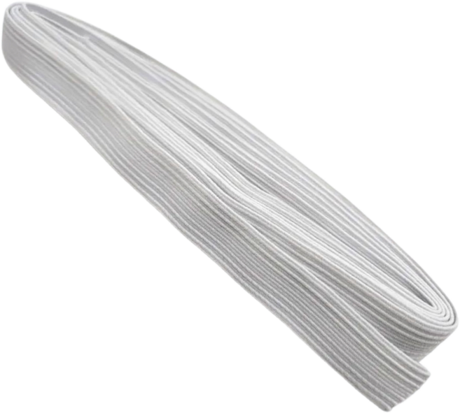 마루오피스 16골 납작 고무줄 탄력 수선 천연고무줄 고무밴드, 흰색, 1개