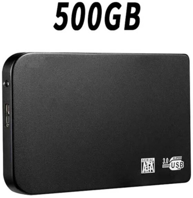 SD 메모리 블랙박스 카드 핸드폰 게임기 태블릿 노트북 에스디 1TB 휴대용 ssd 500GB 2TB 4TB 외장 솔리드 스테이트 드라이브 유형-C USB 3.0 HDD 모바일, Black 500GB, 한개옵션1, Black 500GB, 1개