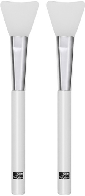 듀오솔루션 실리콘 팩브러쉬, 혼합색상, 2개