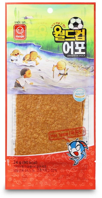 구어먹는 월드컵 어포 매운 맛 24gx60개 단체 어린이 사무실 노래방 행사 간식 술 안주, 1박스, 1.44kg