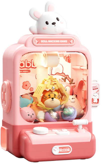 Pawjoy 인형뽑기 캡슐토이장난감, 핑크색, 23CM, 1개