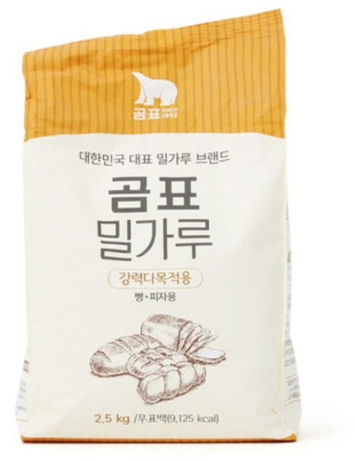 곰표 밀가루(강력 빵피자용), 2.5kg, 30개