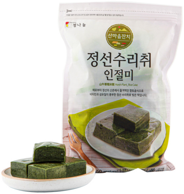 정나눔 수리취떡 냉동 인절미, 600g, 2개
