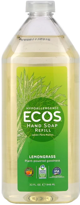 Earth Friendly Products Ecos 손 비누 레몬그라스 32 fl oz (946 ml) 2팩, 946ml - 쿠팡