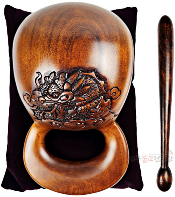 고급용조각옻칠목탁(5치~6치) 참선용 스님 염불 사찰 절 기도 불교용품 무속용품, 5.2치, 1개