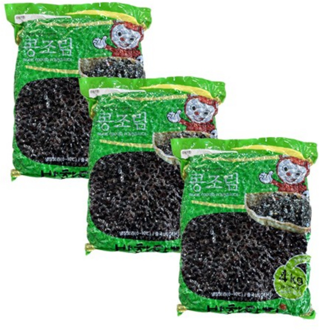 반찬단지 콩조림 4kg 1박스 3개