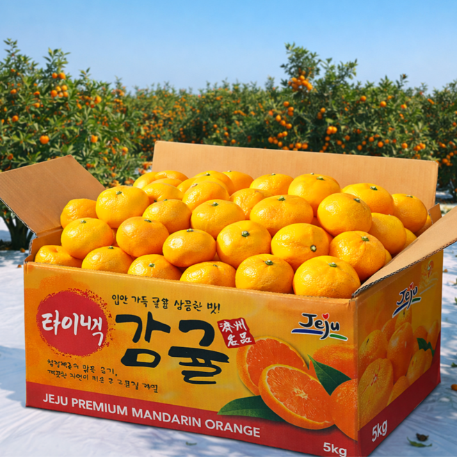 [한정특가] 제철 13brix 초고당도 타이벡감귤, 1박스, 특상품 중과(M) 3kg