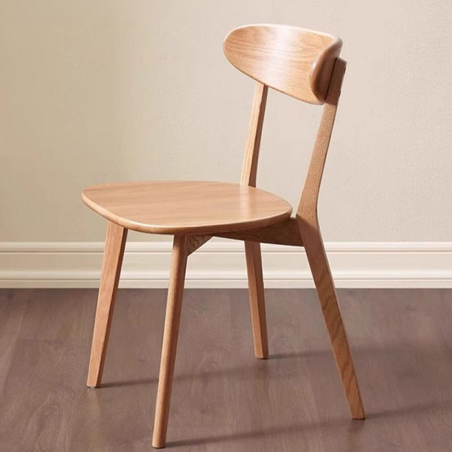 SeekFun 원목 식탁 의자 학원 학교 나무 의자 튼튼한 스툴 하중 100KG 원목색 호두색, 1개