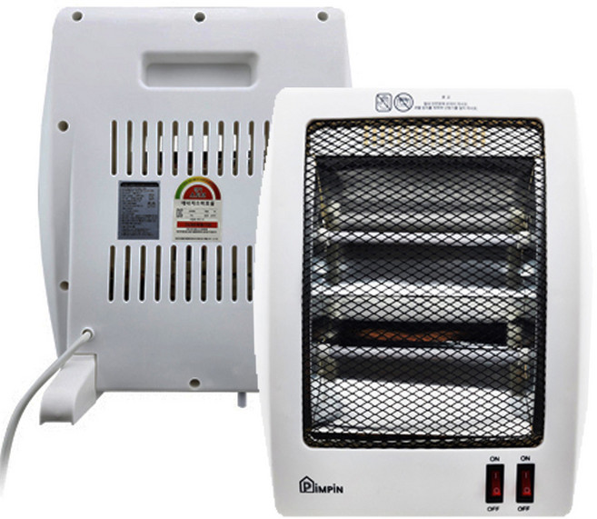 핌핀119 미니 전기스토브 2단 히터 석영관 난로, 상세페이지 참조