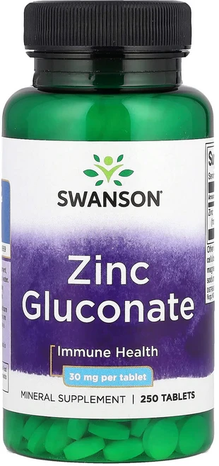 Swanson 아연글루코네이트 30mg 250정, 1개 - 쿠팡