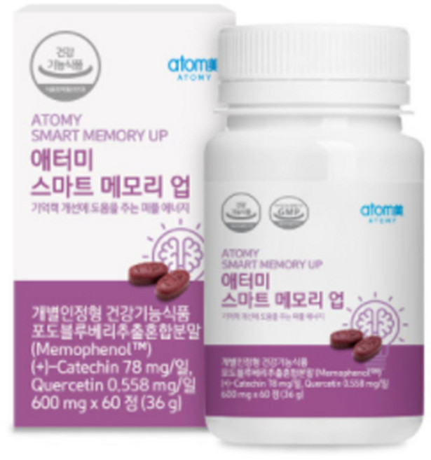 애터미 스마트 메모리업 기억력 개선에 도움, 60정, 1개