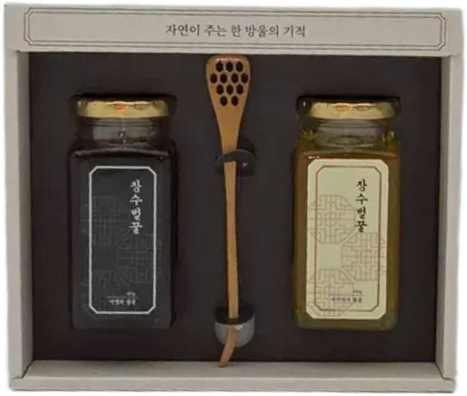 순수 자연 장수벌꿀 2종 선물세트 (아카시아꿀 450g 야생화꿀 450g), 900g, 2개