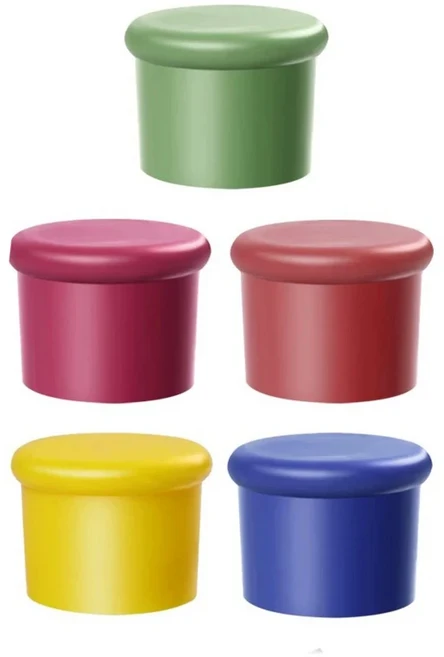 1/5pcs 와인 Stoppers 재사용 가능한 실리콘 코르크 와인 유리 음료 맥주 샴페인 주방 병 모자 내구성 바, 10 5pc mix color