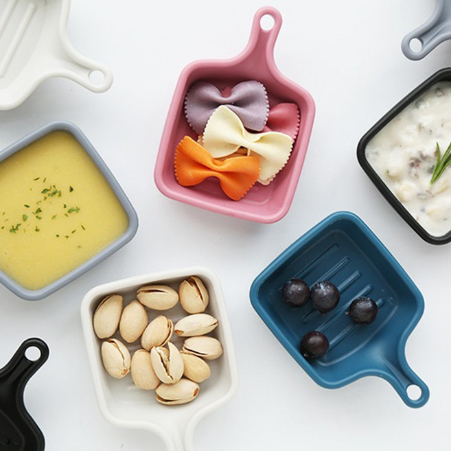 감성 캠핑 접시 BPA FREE 플레이팅 앞접시-팬 소스볼, 6. 그릴 플레이트 팬소스볼 - 블루, 1개