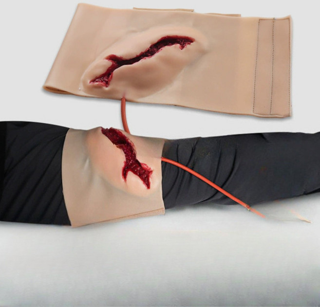 착용 가능한 다리 상처 지혈 모델은 심부 절개 또는 찔림 상처 연습 모델을 시뮬레이션 출혈 제어 모델