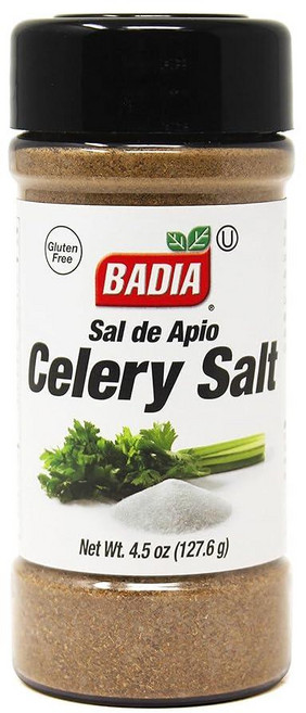 Badia 셀러리 소금 시즈닝 127.6g(4.5온스) - 분쇄 씨앗과 혼합 육류 채소 수프 샐러드 및 칵테일용 다목적 글루텐 프리, Badia 셀러리 소금 시즈닝, 127.6g(4.5온스, 127.6g