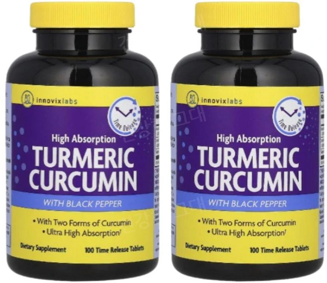 이노빅스랩스 터머릭 커큐민 100정 2병 강황 튜메릭 서방형 curcumin, 2개 - 쿠팡