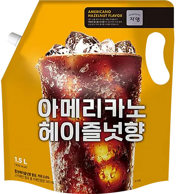 민즈마켓 쟈뎅 아메리카노 헤이즐넛 향 커피 대용량 1.5리터 파우치, 1.5L, 1개