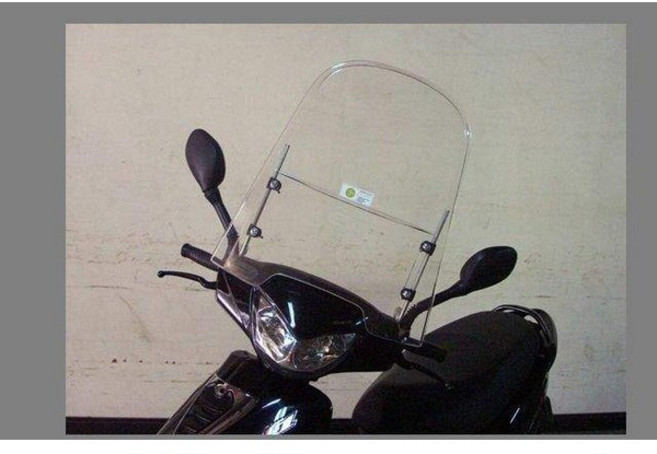 通用型機車風鏡 附腳架 透明 PC 檔風板, 1個