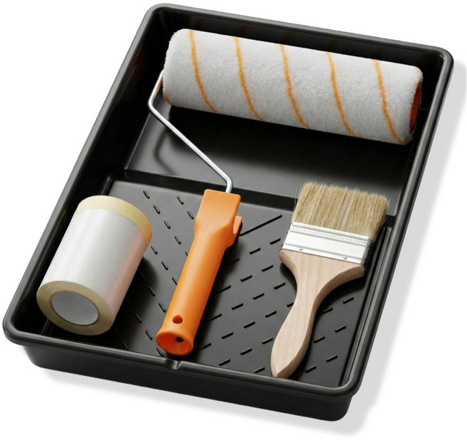 페인팅키트 9인치 트레이 롤러 붓 커버링테이프, 1개