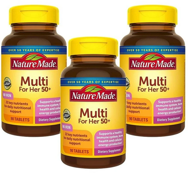 네이처메이드 우먼 여성 멀티비타민 50+, 3개, 90정 - 쿠팡