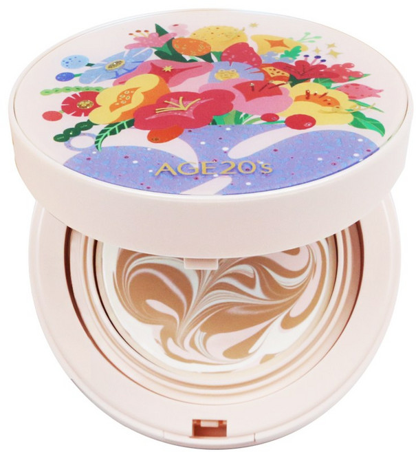 에이지투웨니스 에센스 커버 팩트 플로라 에디션 블루 본품, 21호, 1개