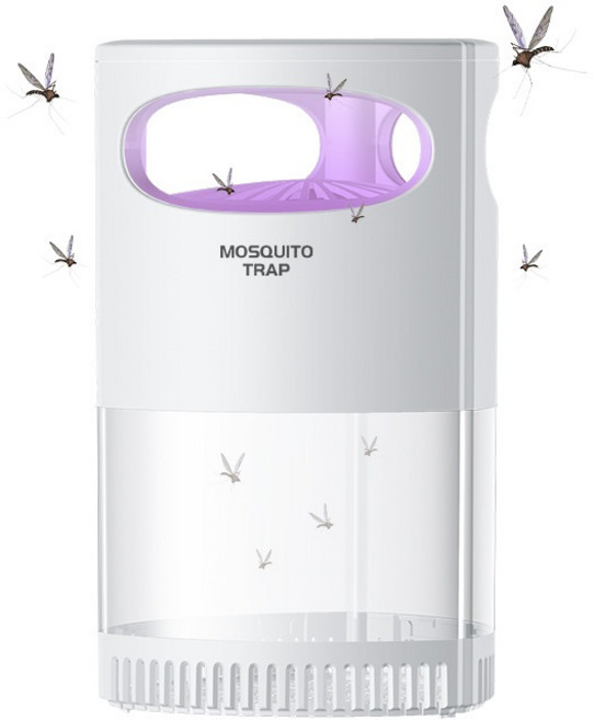 捕蚊燈 紫光誘蚊 物理捕蚊, 1個, 白色【强力灭蚊】USB接口