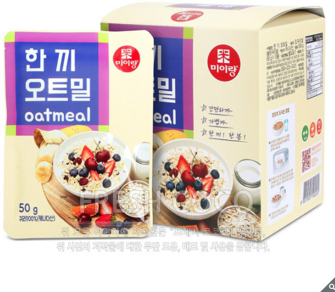 코스트코 MIRANG 미이랑 한끼 오트밀 500g x 6개 50g 10봉