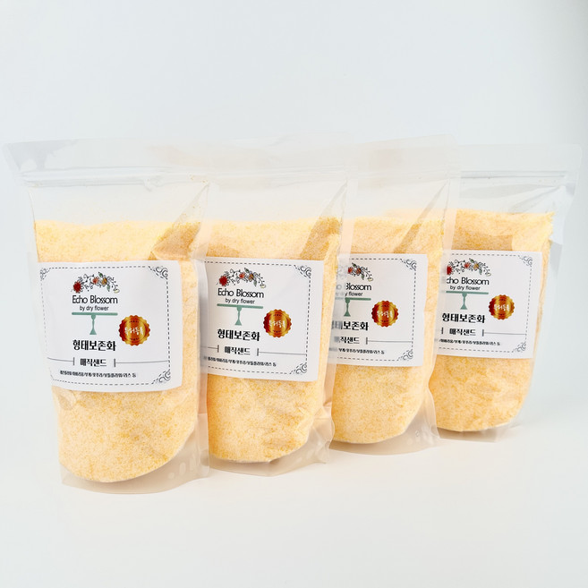 (특허등록품) 드라이플라워건조제 형태보존화 매직샌드 드라이플라워실리카겔, 1kg, 4개
