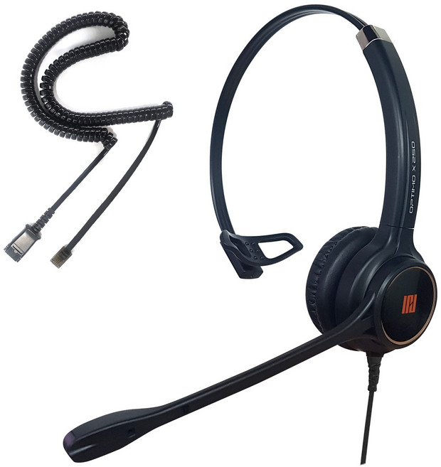 IPD 콜센타 상담원 전화 유선헤드셋-RJ09-U10P 케이블-삼성/LG 키폰 POLYCOM VVX 시리즈 AVAYA IP폰용, IPH-250 고급 -한귀형