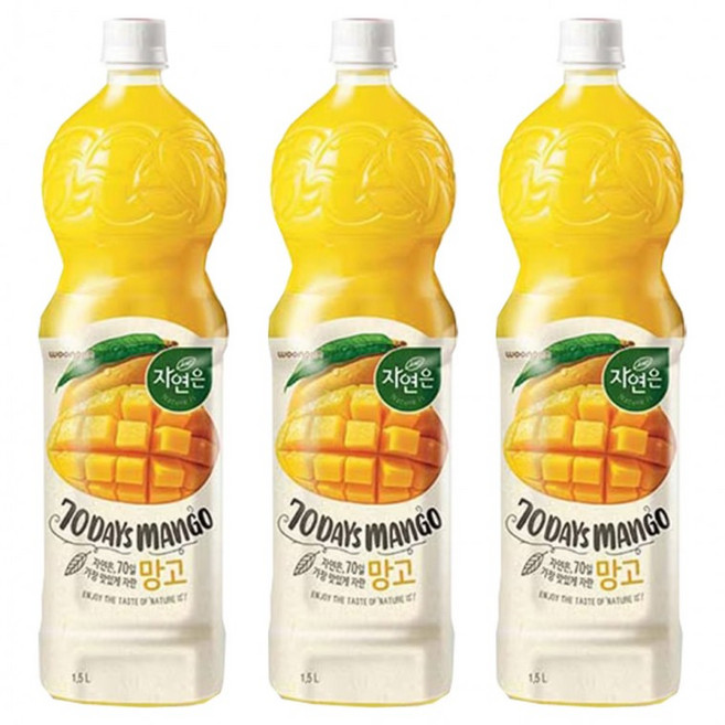 맛있는 웅진 자연은 망고 주스 1.5L x 12PET, 1g, 1ml