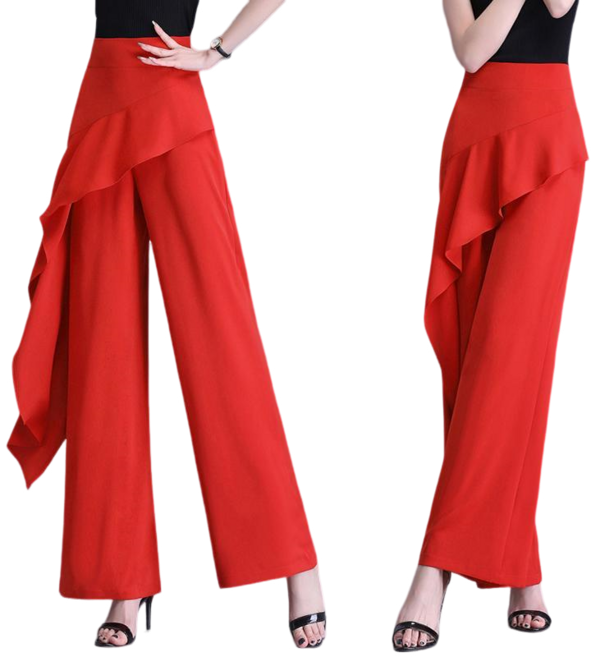 댄스복 바지 지퍼 댄스 팬츠 드롭 프릴 댄스 팬츠 뉴타임즈 P958G860