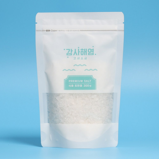 감사해염 코셔소금 300g 토판천일염 토판염 가글용소금 양치용 간수뺀 천일염 양치 식염, 감사해염 코셔소금 150g (고운소금), 1개