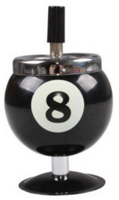 딜헤븐 가정용 스테인레스 포켓볼 재떨이, 블랙, 1개