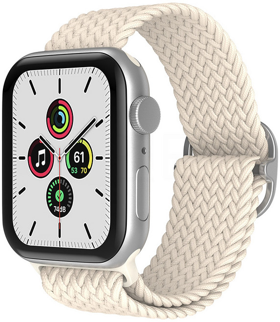 엔터콘 애플워치 스트랩 브레이드 솔로루프 호환 버클 밴드, 53. 스타라이트