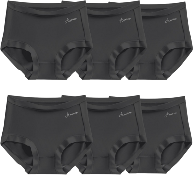 안이븐 하이웨스트 모달 노라인 여성팬티 6p