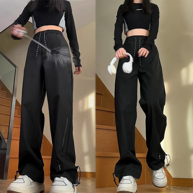 Asure 여성 방수 카고 바지 캐주얼 아웃도어 등산 바지